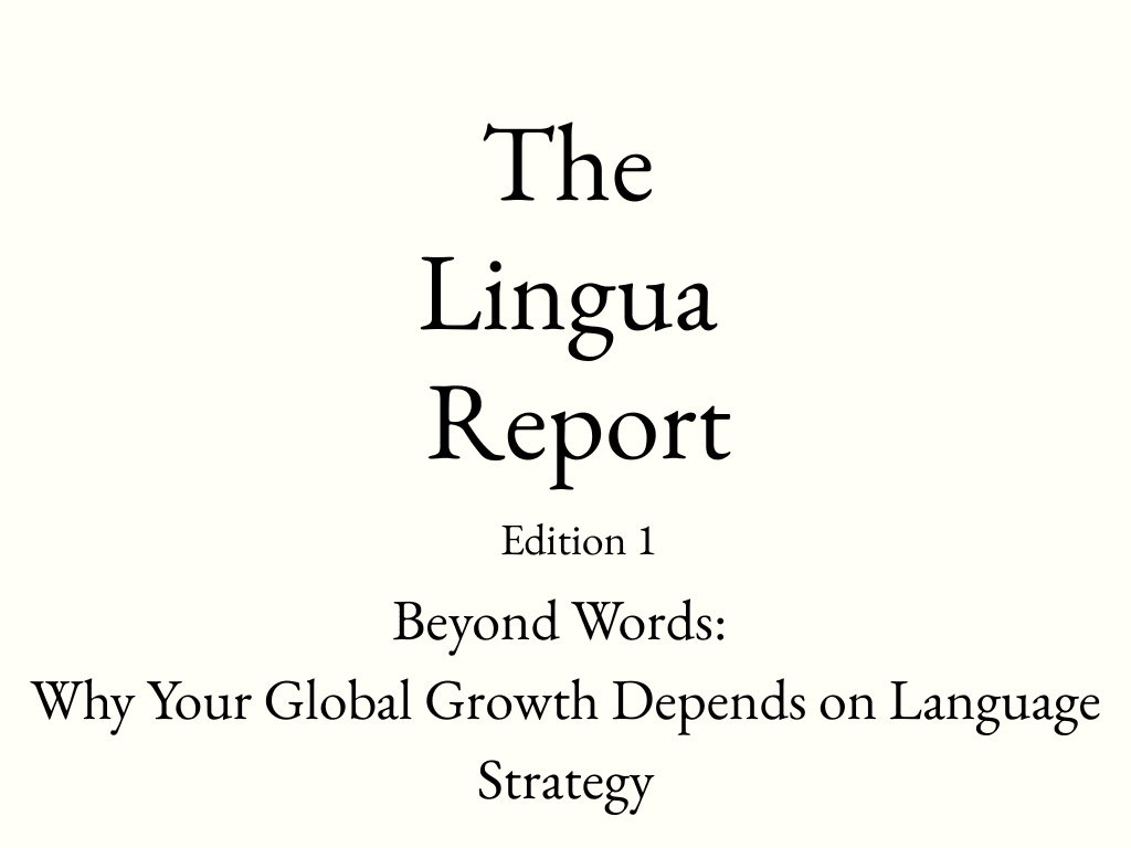 The Lingua Report – Edition 1